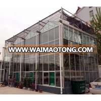 hot galvannized frame glass PC greenhouse for sale